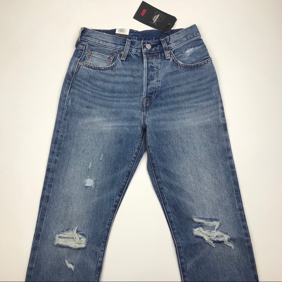 Levi's 501 Wedgie Cropped Selvedge Jeans Big E - Picture 6 of 8